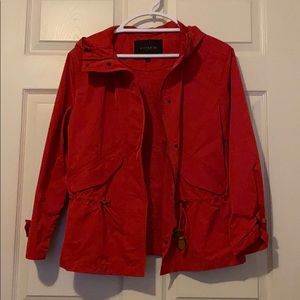 Red short trench coat